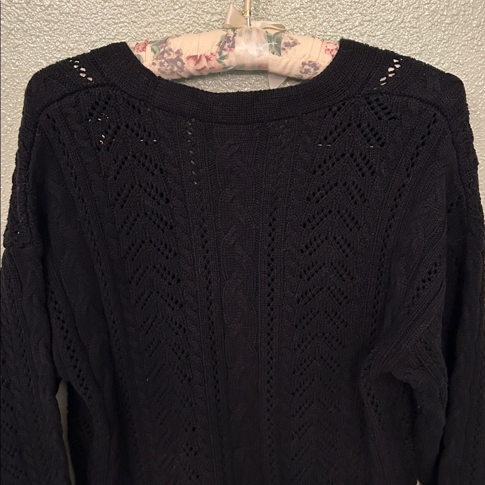 Time and Tru Black Button-Up Knit Cardigan - Picture 5 of 5